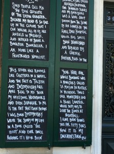 Notice Outside of Shakespeare & Co