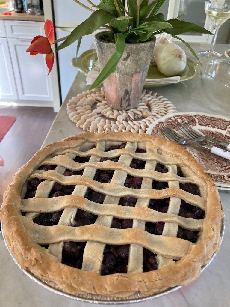 Blueberry pie.